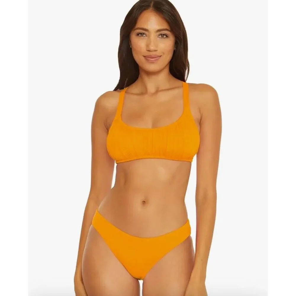BECCA by Rebecca Virtue Santorini‎ Ophelia Shirred Scoop Bralette Size Small